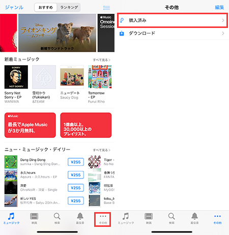 iTunes StoreからiPhoneの消した動画を復元
